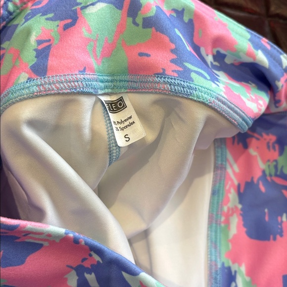 Fleo Women's Pink and Green Athletic Shorts - Picture 3 of 3